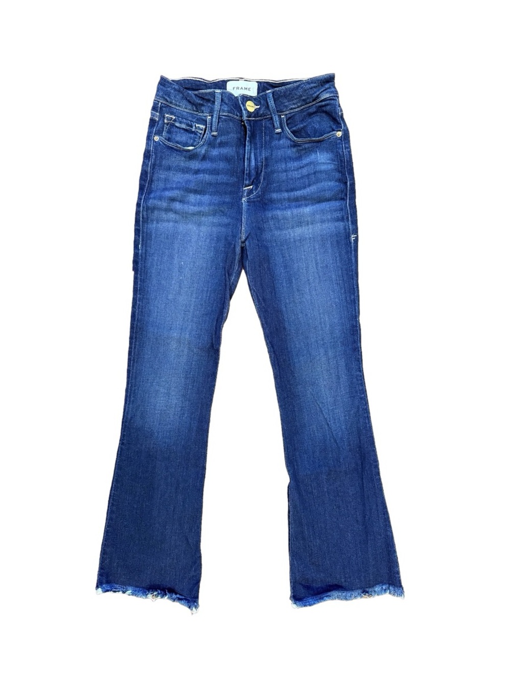 Frame Denim Dark Blue Ankle Flare Jeans